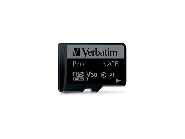 VERBATIM PRO U3 MICRO SDHC CARD 32GB 47041 class 10 with adapter 1