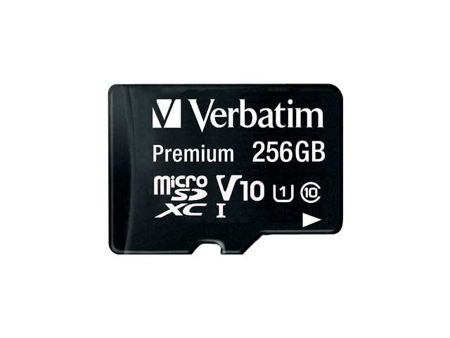 VERBATIM PREMIUM MICRO SDXC CARD 256GB 44087 class 10 with adapter 1