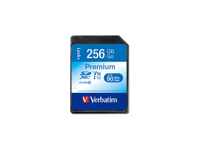 VERBATIM PREMIUM U1 SDXC CARD 256GB 44026 class 10 1