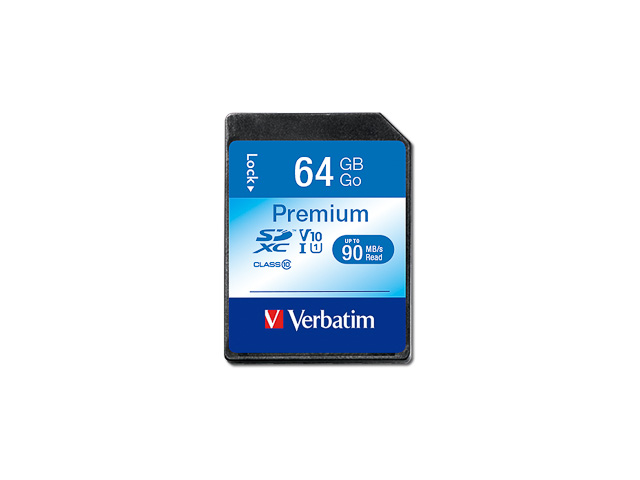 VERBATIM PREMIUM U1 SDXC CARD 64GB 44024 class 10 1