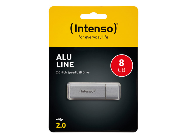 INTENSO ALU LINE USB DRIVE 8GB 3521462 28MB/s USB 2.0 silver 1