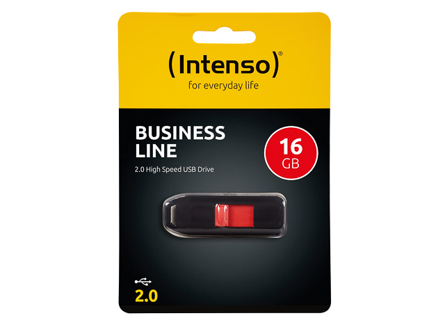 INTENSO BUSINESS LINE USB STICK 16GB 3511470 28MB/s USB 2.0 schwarz 1
