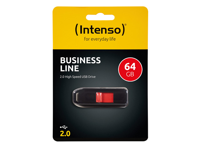 INTENSO BUSINESS LINE USB STICK 64GB 3511490 28MB/s USB 2.0 schwarz 1