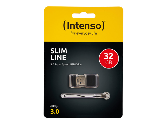 INTENSO SLIM LINE USB STICK 32GB 3532480 35MB/s USB 3.0 schwarz 1