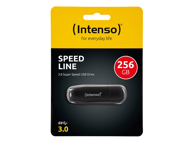 INTENSO SPEED LINE USB STICK 256GB 3533492 70MB/s USB 3.0 schwarz 1