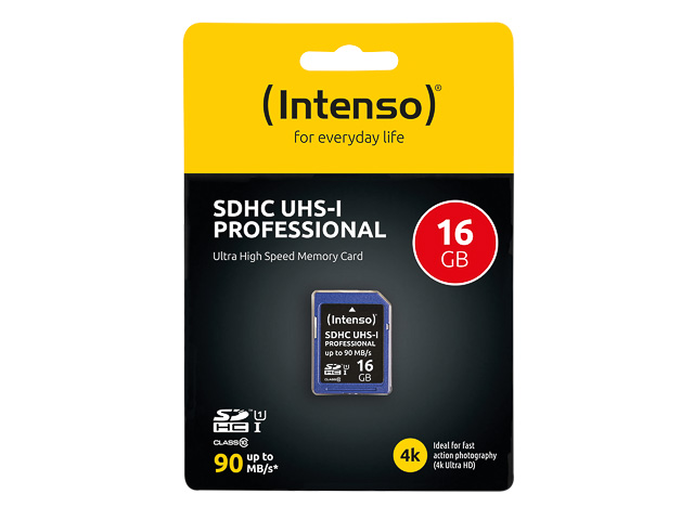 INTENSO SDHC CARD UHS-I 16GB 3431470 class 10 90MB/s blue 1