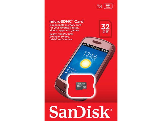 SANDISK MICRO SDHC CARD 32GB SDSDQM-032G-B35 4MB/s class 4 1