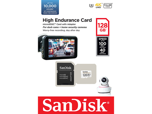 SANDISK MICRO SDXC CARD 128GB SDSQQNR-128G-GN6IA class 10 + adapter 1