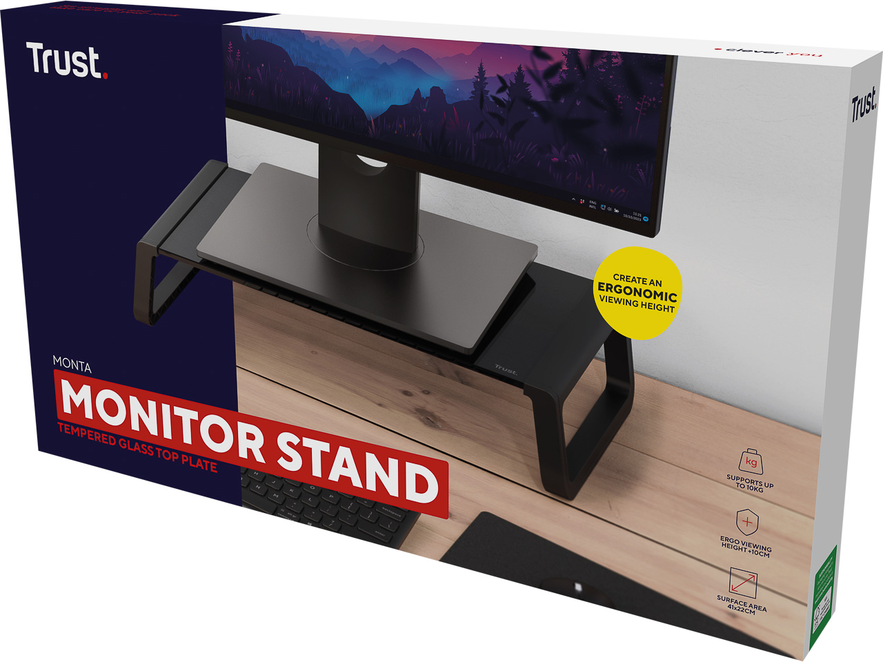 25271 TRUST Monta monitor stand 10kg black 1