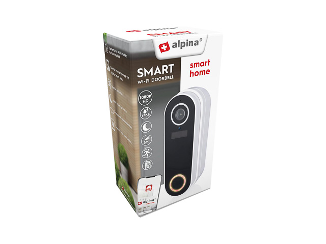 ALPINA SMART VIDEO DOORBELL 871125226556 1080p WiFi battery operated 1