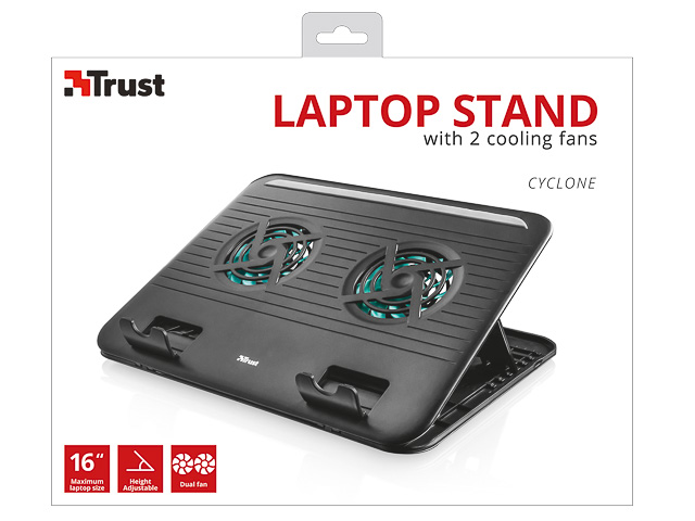TRUST CYCLONE NOTEBOOK COOLING STAND 17866 black RFID-Chip 1