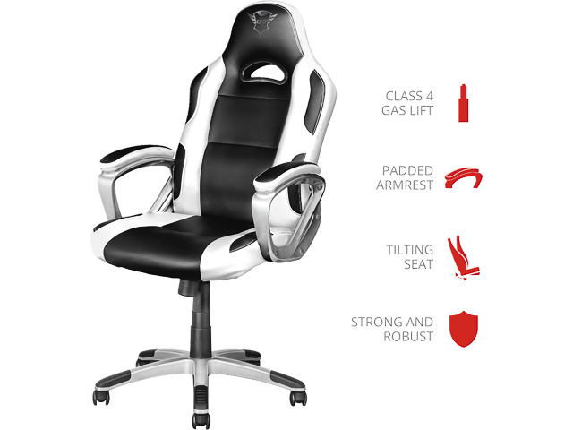 TRUST GXT705W RYON GAMING CHAIR 23205 white/black 1