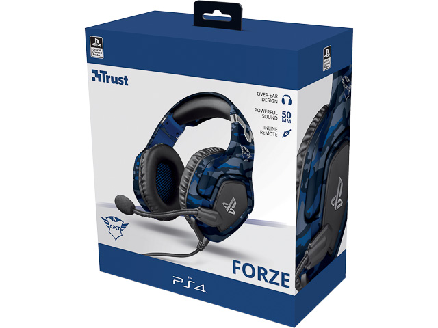 TRUST GXT488 FORZEB GAMING HEADSET 3.5mm 23532 wired blue over-ear PS4/5 1