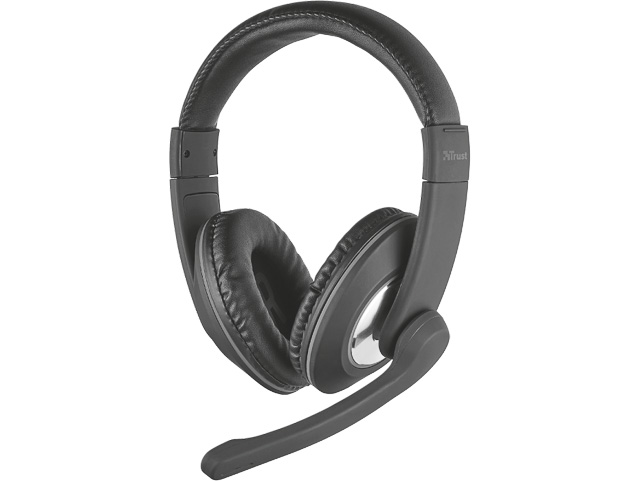 TRUST RENO HEADSET BLACK 21662 for PC and Laptop 1