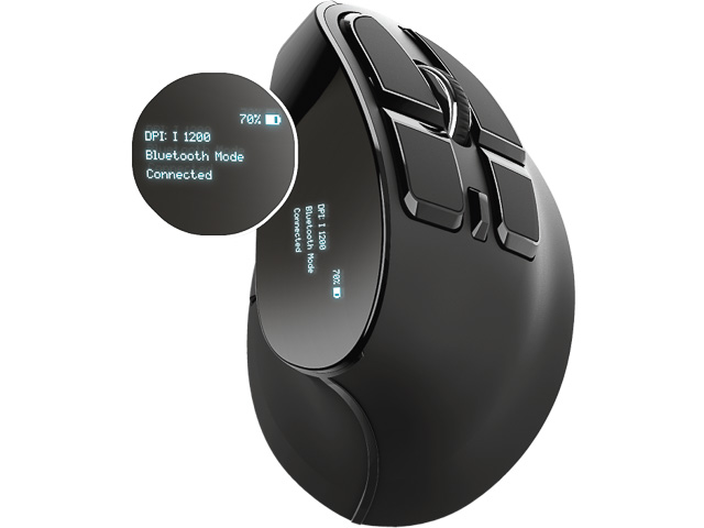 23731 TRUST Voxx ergonomic mouse wireless right-handed black 1