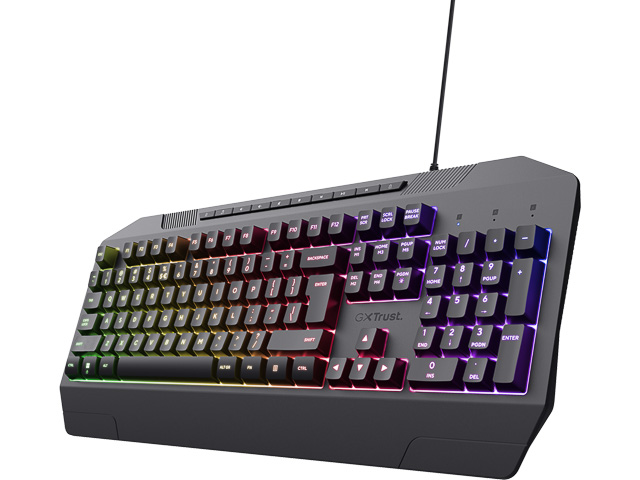 TRUST GXT836 EVOCX GAMING KEYBOARD DE 24724 QWERTZ/cable/soft touch/black 1