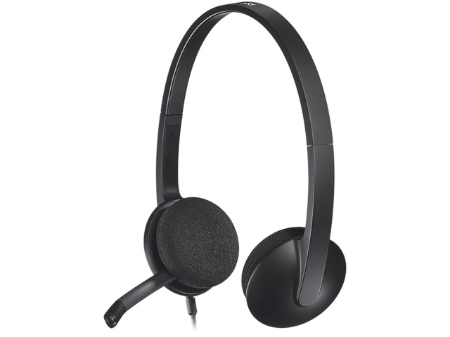 LOGITECH H340 STEREO USB-A HEADSET 981-000475 wired black on-ear 1