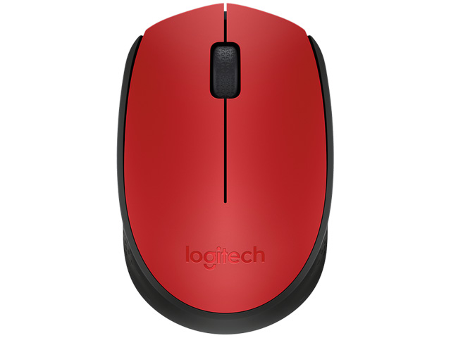 LOGITECH M171 MOUSE RED WIRELESS 910-004641 3buttons 1000dpi 2.4GHz 1