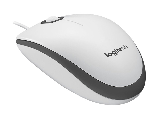 LOGITECH M100 MOUSE WITH CABLE 910-006764 white USB ambidextrous 1