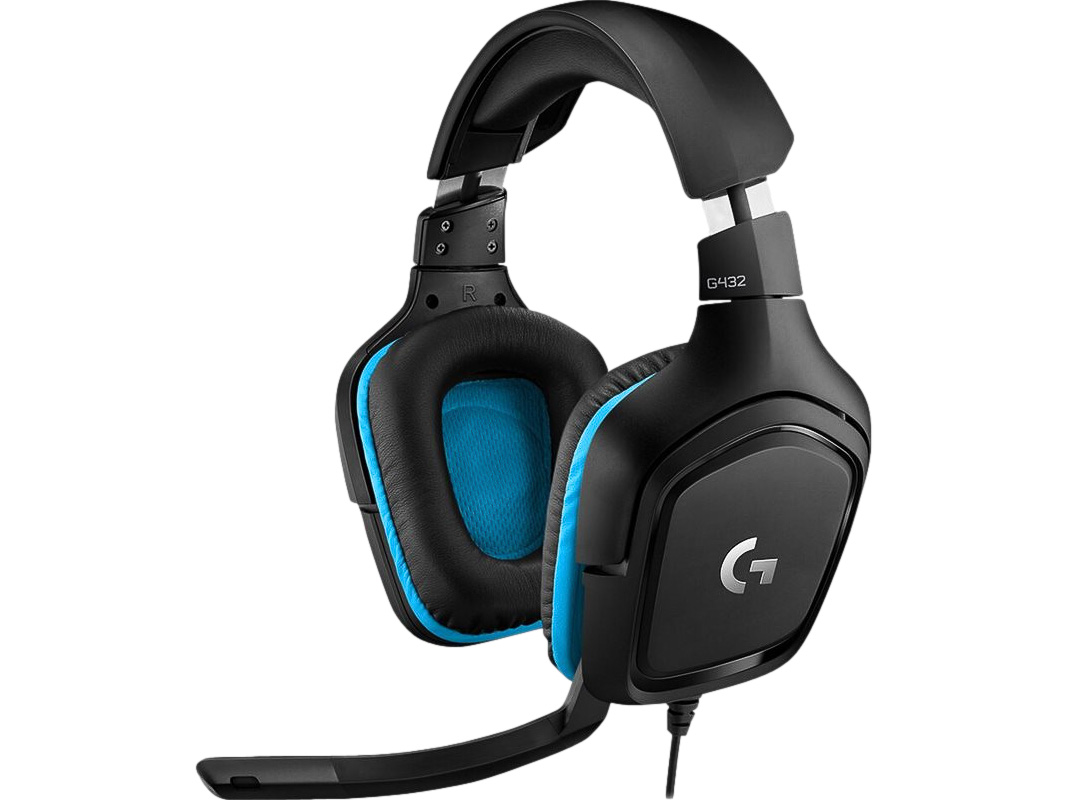 LOGITECH G432 GAMING HEADSET 3.5mm 981-000770 wired black over-ear 1