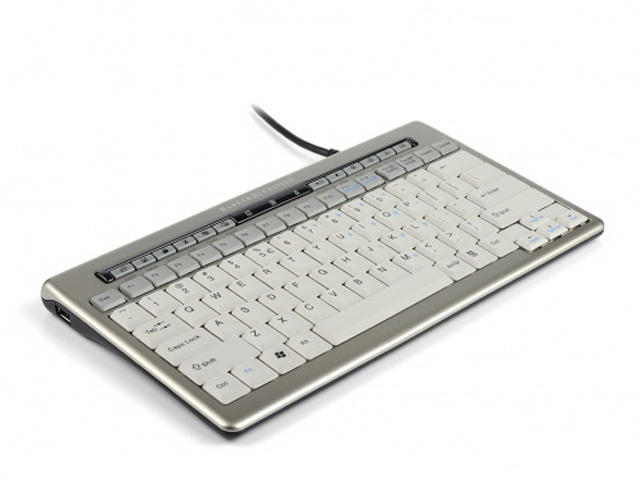 BNES840DBE BAKKER S-board 840 Design Tastatur BE AZERTY BE USB silber-weiss 1