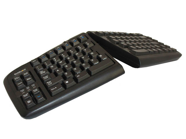 BNEGTBDE BAKKER Goldtouch V2 PS2 Split toetsenbord GE QWERTZ zwart 1