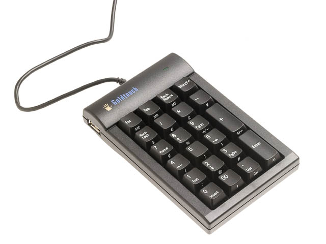BNEGTBNUM BAKKER Goldtouch V2 numeric keyboard USB 2.0 black 1