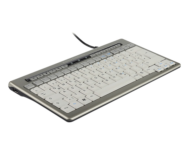 BNES840DUK BAKKER S-board 840 Design clavier UK QWERTY USB argent-blanc 1