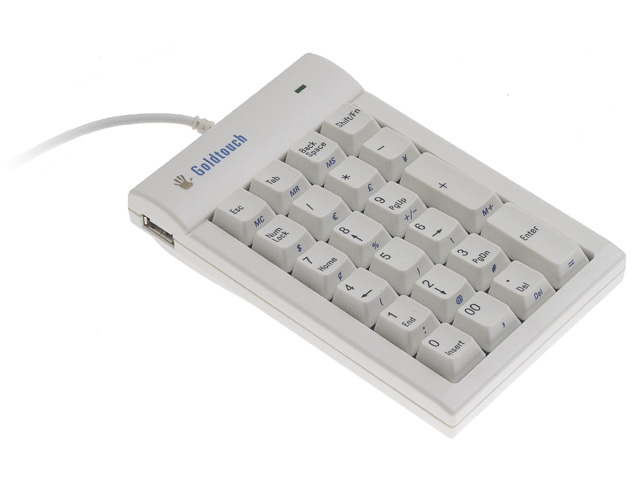 BNEGTWNUM BAKKER Goldtouch numeric keyboard USB 2.0 white 1