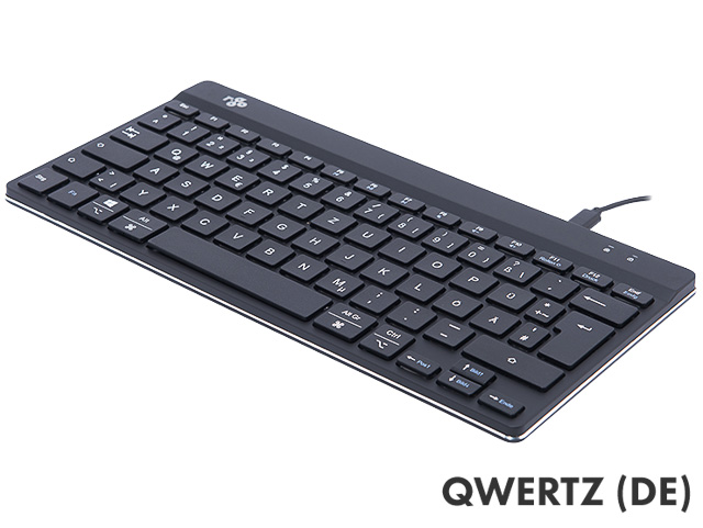 RGOCODEWDBL R-GO Break kompakt Tastatur DE mit Kabel QWERTZ USB-C 1