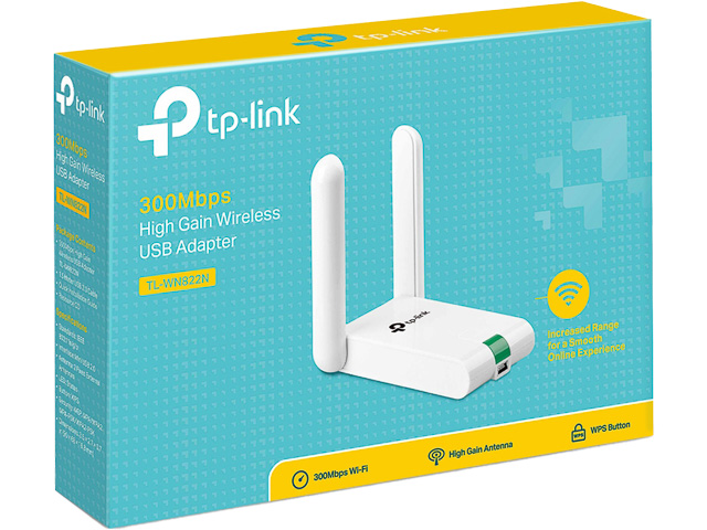 TP-LINK HIGH GAIN WLAN USB ADAPTER TL-WN822N 300Mbps 2.4GHz 1