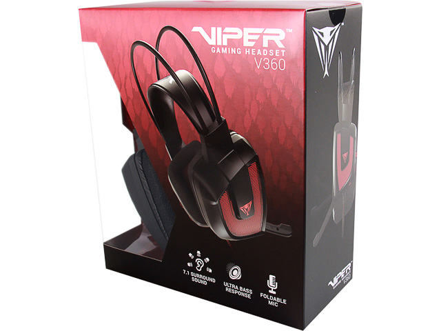VIPER V360 7.1 SORROUND GAMING HEADSET PV3607UMLK wired black over-ear 1