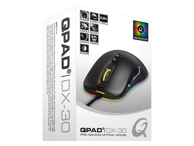 QPAD DX30 PRO GAMING OPTICAL MOUSE 9J.Q4B88.M01 7buttons/wired/right 1