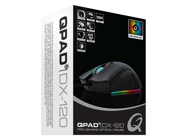 QPAD DX120 PRO GAMING OPTICAL MOUSE 9J.Q3Z88.M03 7Tasten/wired/right 1