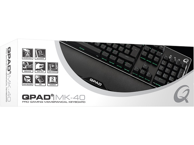 QPAD MK40-DE PRO GAMING TASTATUR 9J.P7N81.K0GG Kabel/schwarz/RGB 1
