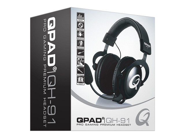 QPAD QH91 PRO GAMING HEADSET 2x3.5mm 9J.H3593.H91 wired black over-ear 1