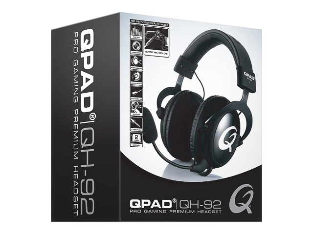 QPAD QH92 PRO GAMING HEADSET 2x3.5mm 9J.H3593.H92 wired schwarz over-ear 1
