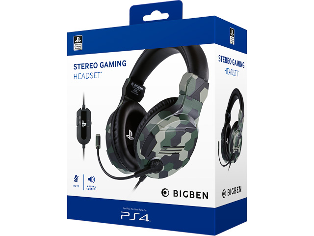 BIGBEN GAMING STEREO HEADSET V3 PS4 BB381443 wired camo green over-ear 1