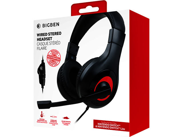 BIGBEN GAMING STEREO HEADSET V1 SWITCH BB006377 wired back-red over-ear 1