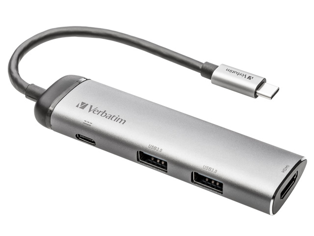 VERBATIM USB-C MULTIPORT HUB 49140 USB HDMI aluminium 1