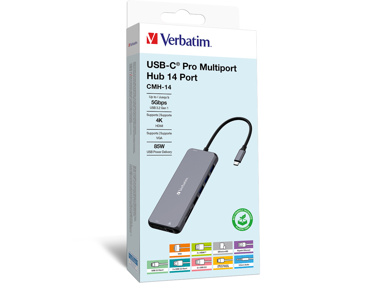 VERBATIM USB-C MULTIPORT HUB 14 32154 CMH-14 1