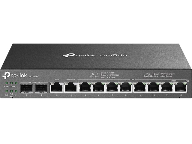 TP-LINK OMADA GIGABIT VPN ROUTER ER7212PC 2xSFP+ 1x1000Base-T WLAN 1
