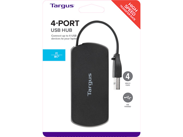 ACH114EU TARGUS 4-PORT 2.0 USB HUB black 1
