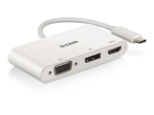 D-LINK DUBV310 3IN1 USB-C VIDEOADAPTER HDMI+ Display+VGA Port 1