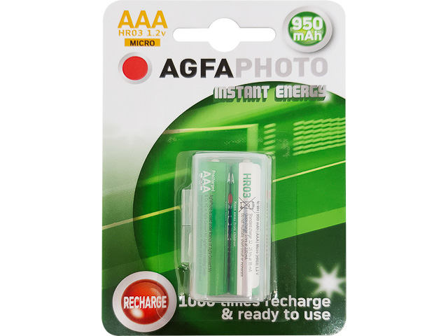 132-803944 AP MICRO BATTERIES 2er PACK Ready-to-Use Accu 950 mAh AAA 1