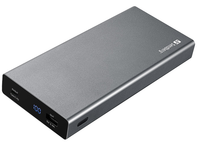 SANDBERG USB-C PD POWERBANK 20.000 420-52 20.000mAh/74Wh/aluminium/100W 1