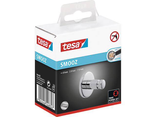 TESA SMOOZ TOWEL HOOK ROUND 40318-00000-00 chrome max. 5kg 1
