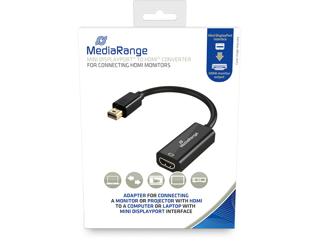 MEDIARANGE HDMI TO MINI DISPLAYPORT MRCS176 HDMI socket + DP plug 10GB 1