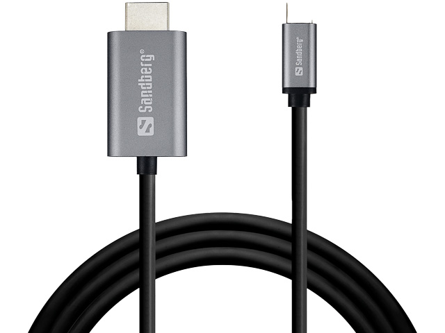 SANDBERG USB-C TO HDMI KABEL 2m 136-21 weiss 1