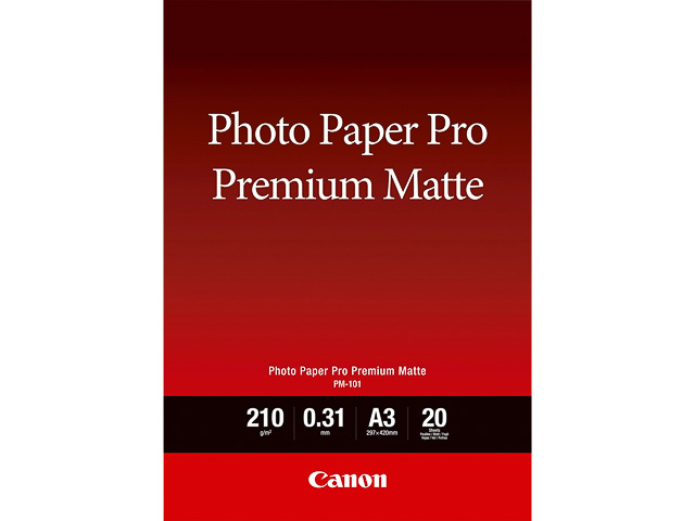 8657B006 CANON Premium Fotopapier A2 (420x594mm) 20 weiss PM101 210gr matt 1
